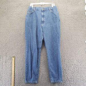 Lee Jeans Womens 18 Med Blue High-Rise Classic Tapered Denim Cotton Blend Casual